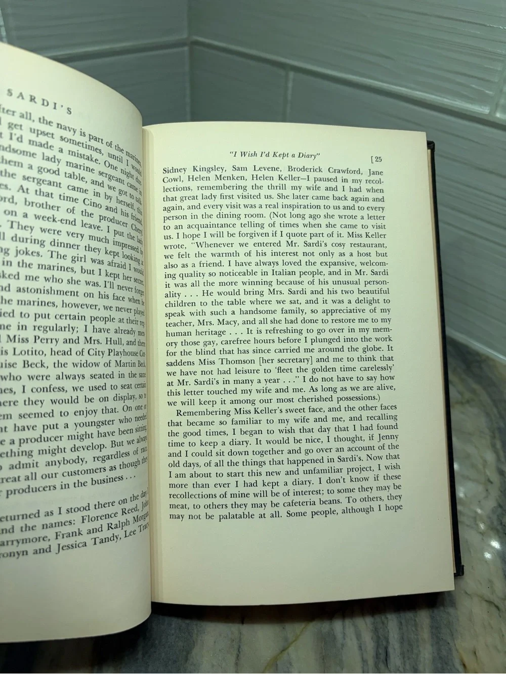 Vincent Sardi Sr. Richard Gehman Sardi's Famous Restaurant 1953 First Edition